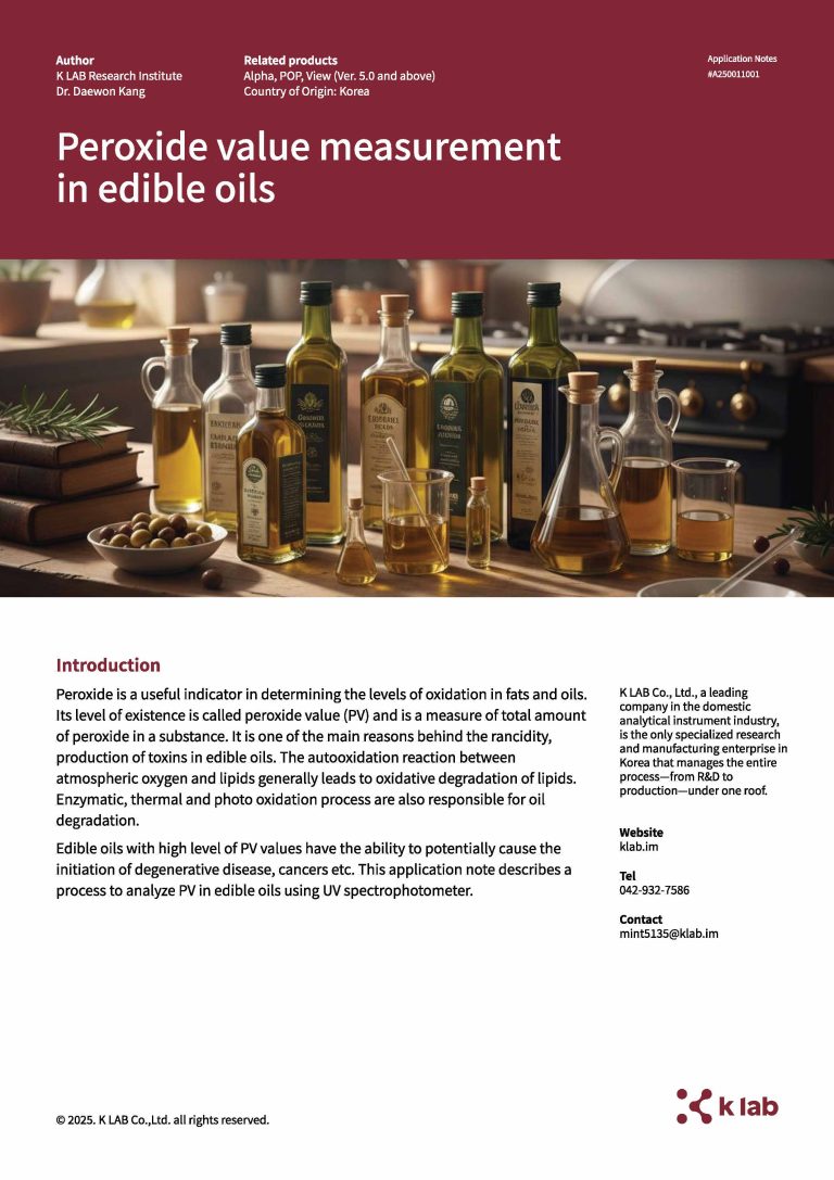 Alpha, POP_Peroxide value measurement in edible oils