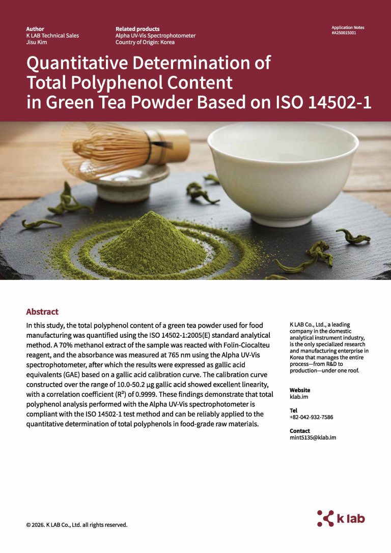 Alpha_Quantitative Determination of Total Polyphenol Content in Green Tea Powder