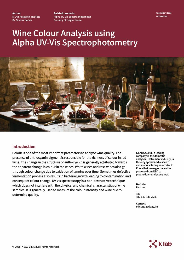 Alpha_Wine Colour Analysis using Alpha UV-Vis Spectrophotometry