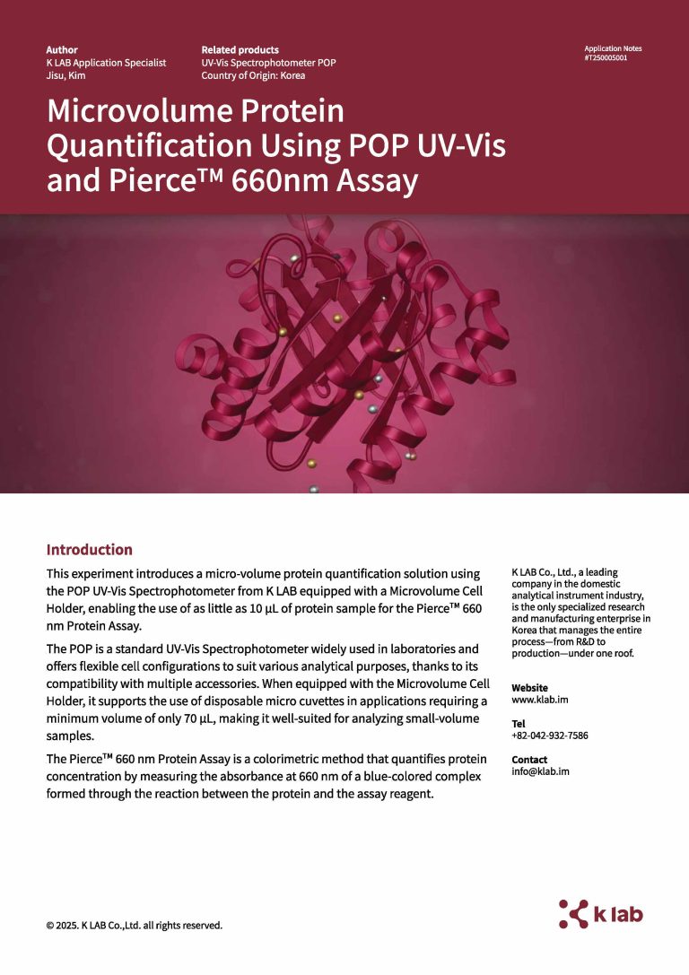 POP_Microvolume Protein Quantification using POP and Pierce TM 660 nm Assay